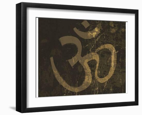 Om Grunge Symbol-pashabo-Framed Art Print