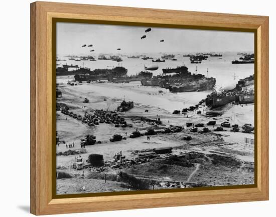 Omaha Beach after D-Day-null-Framed Stretched Canvas