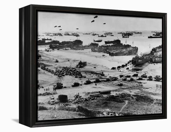 Omaha Beach after D-Day-null-Framed Stretched Canvas