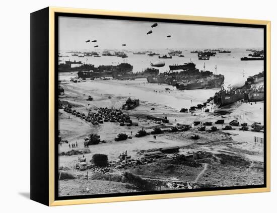 Omaha Beach after D-Day-null-Framed Stretched Canvas