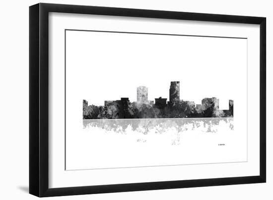 Omaha Nebraska Skyline BG 1-Marlene Watson-Framed Giclee Print