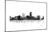 Omaha Nebraska Skyline BG 1-Marlene Watson-Mounted Giclee Print