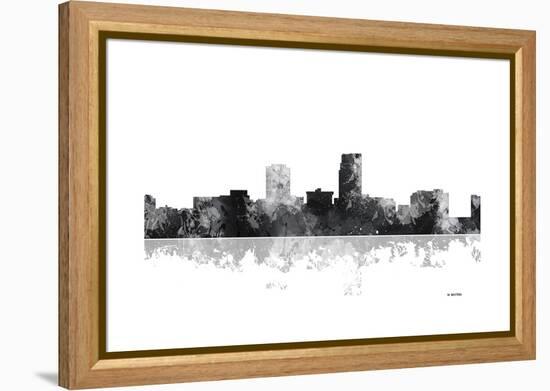 Omaha Nebraska Skyline BG 1-Marlene Watson-Framed Premier Image Canvas