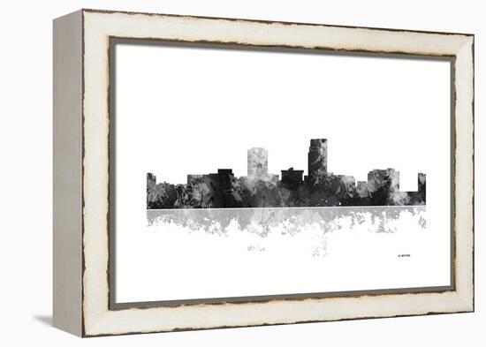 Omaha Nebraska Skyline BG 1-Marlene Watson-Framed Premier Image Canvas