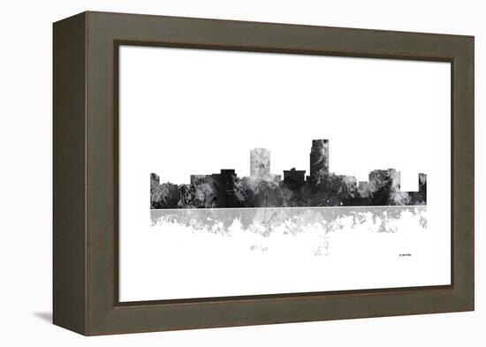 Omaha Nebraska Skyline BG 1-Marlene Watson-Framed Premier Image Canvas