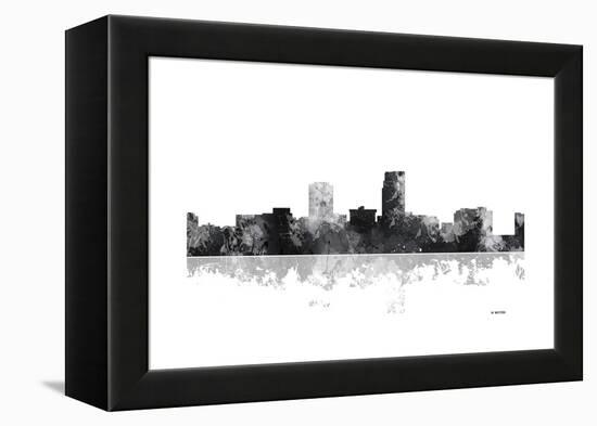 Omaha Nebraska Skyline BG 1-Marlene Watson-Framed Premier Image Canvas