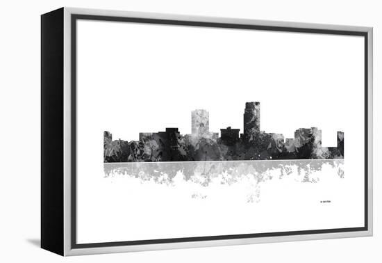 Omaha Nebraska Skyline BG 1-Marlene Watson-Framed Premier Image Canvas