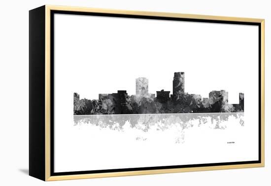 Omaha Nebraska Skyline BG 1-Marlene Watson-Framed Premier Image Canvas