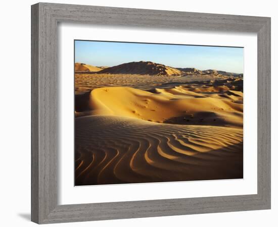 Oman, Empty Quarter; the Martian-Like Landscape of the Empty Quarter Dunes;-Niels Van Gijn-Framed Photographic Print