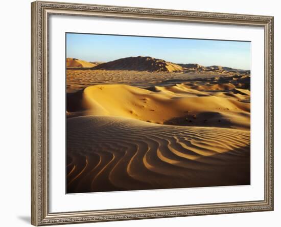 Oman, Empty Quarter; the Martian-Like Landscape of the Empty Quarter Dunes;-Niels Van Gijn-Framed Photographic Print