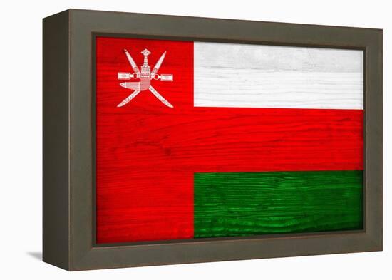 Oman Flag Design with Wood Patterning - Flags of the World Series-Philippe Hugonnard-Framed Stretched Canvas