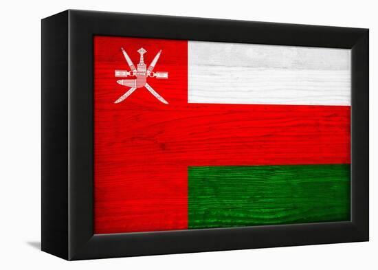 Oman Flag Design with Wood Patterning - Flags of the World Series-Philippe Hugonnard-Framed Stretched Canvas