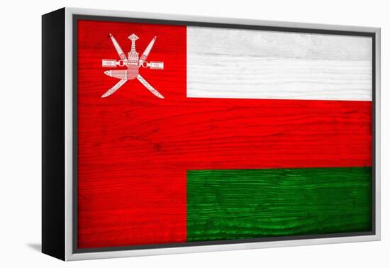 Oman Flag Design with Wood Patterning - Flags of the World Series-Philippe Hugonnard-Framed Stretched Canvas