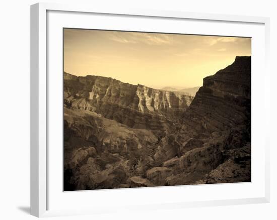 Oman, Hajjar Mountain Range, Jebel Shams Mountain, Wadi Ghul, the 'Grand Canyon of Arabia'-Michele Falzone-Framed Photographic Print