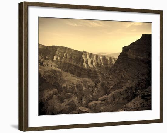 Oman, Hajjar Mountain Range, Jebel Shams Mountain, Wadi Ghul, the 'Grand Canyon of Arabia'-Michele Falzone-Framed Photographic Print