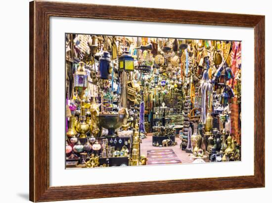 Oman, Muscat. Shop in the Old Mutrah Souk-Matteo Colombo-Framed Photographic Print