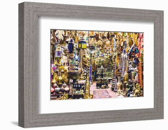 Oman, Muscat. Shop in the Old Mutrah Souk-Matteo Colombo-Framed Photographic Print