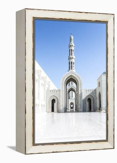 Oman, Muscat. Sultan Qaboos Grand Mosque-Matteo Colombo-Framed Premier Image Canvas
