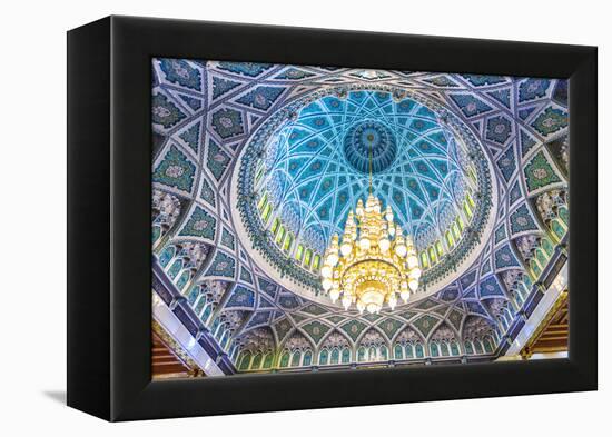 Oman, Muscat. the World's Largest Swarovski Cyrstal Chandelier in the Main Prayer Hall-Matteo Colombo-Framed Premier Image Canvas