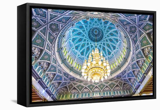 Oman, Muscat. the World's Largest Swarovski Cyrstal Chandelier in the Main Prayer Hall-Matteo Colombo-Framed Premier Image Canvas