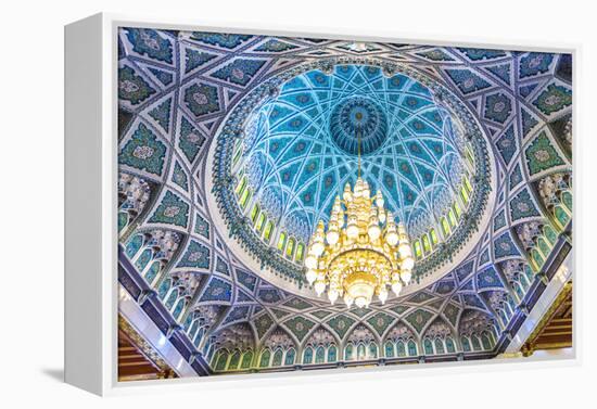 Oman, Muscat. the World's Largest Swarovski Cyrstal Chandelier in the Main Prayer Hall-Matteo Colombo-Framed Premier Image Canvas