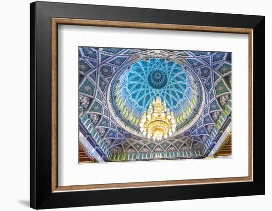 Oman, Muscat. the World's Largest Swarovski Cyrstal Chandelier in the Main Prayer Hall-Matteo Colombo-Framed Photographic Print