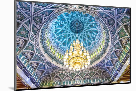 Oman, Muscat. the World's Largest Swarovski Cyrstal Chandelier in the Main Prayer Hall-Matteo Colombo-Mounted Photographic Print