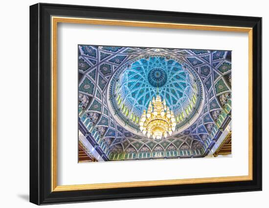 Oman, Muscat. the World's Largest Swarovski Cyrstal Chandelier in the Main Prayer Hall-Matteo Colombo-Framed Photographic Print