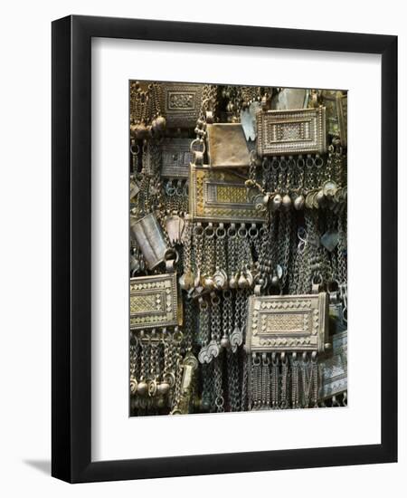 Omani Jewlery, Mutrah Souk, Muscat, Oman-Walter Bibikow-Framed Photographic Print