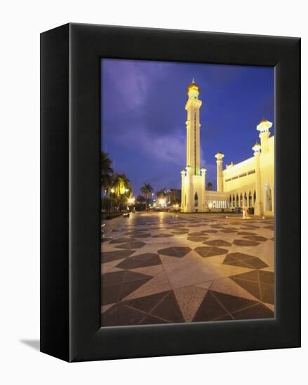 Omar Ali Saifuddien Mosque at Dusk, Bandar Seri Begawan, Brunei Darussalam-Ian Trower-Framed Premier Image Canvas