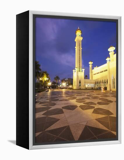 Omar Ali Saifuddien Mosque at Dusk, Bandar Seri Begawan, Brunei Darussalam-Ian Trower-Framed Premier Image Canvas