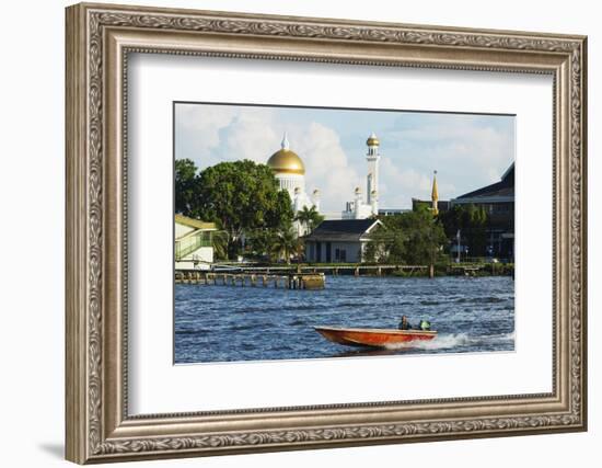 Omar Ali Saifuddien Mosque, Bandar Seri Begawan, Brunei, Borneo, Southeast Asia-Christian-Framed Photographic Print