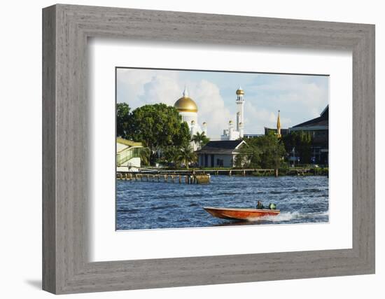 Omar Ali Saifuddien Mosque, Bandar Seri Begawan, Brunei, Borneo, Southeast Asia-Christian-Framed Photographic Print