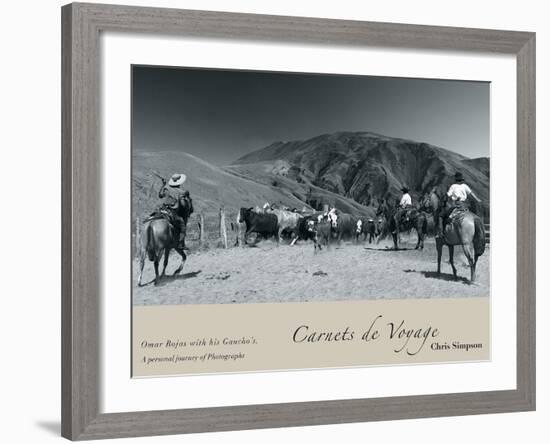 Omar Rojas With His Gaucho's-Chris Simpson-Framed Giclee Print