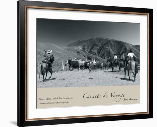 Omar Rojas With His Gaucho's-Chris Simpson-Framed Giclee Print