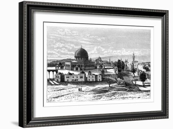 Omar's Mosque, Jerusalem, Israel, 1895-Armand Kohl-Framed Giclee Print