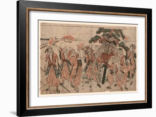 Omatsuri Shozoku No Shichifukujin-Katsukawa Shunsen-Framed Giclee Print