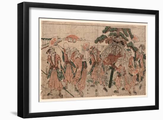 Omatsuri Shozoku No Shichifukujin-Katsukawa Shunsen-Framed Giclee Print