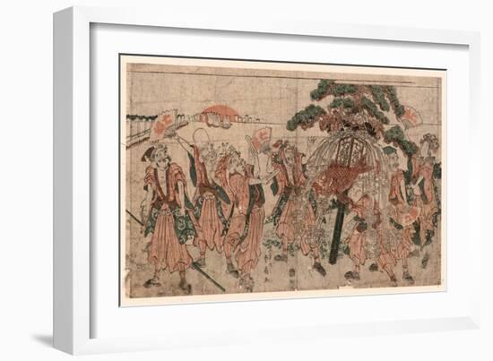 Omatsuri Shozoku No Shichifukujin-Katsukawa Shunsen-Framed Giclee Print