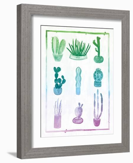 Ombre Cactus-Ashley Sta Teresa-Framed Art Print