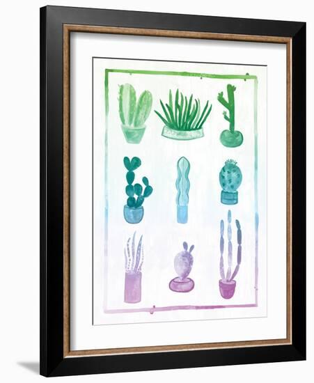 Ombre Cactus-Ashley Sta Teresa-Framed Art Print