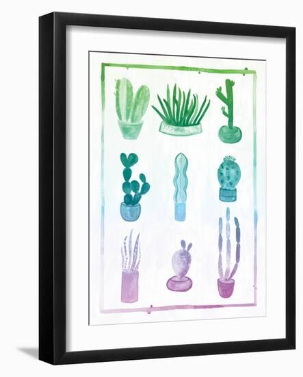 Ombre Cactus-Ashley Sta Teresa-Framed Art Print