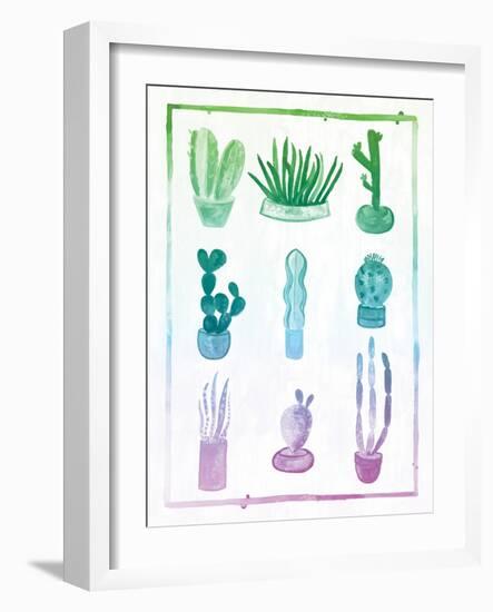 Ombre Cactus-Ashley Sta Teresa-Framed Art Print