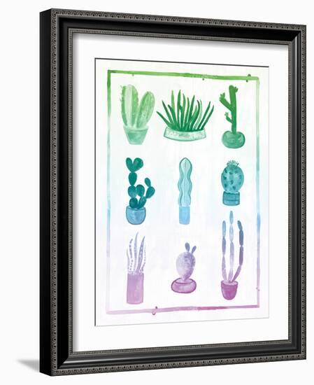 Ombre Cactus-Ashley Sta Teresa-Framed Art Print