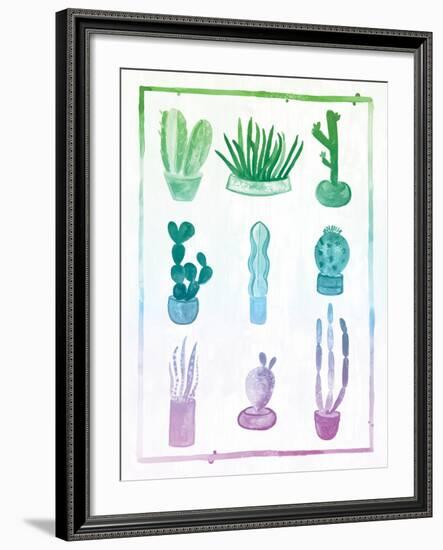 Ombre Cactus-Ashley Sta Teresa-Framed Art Print