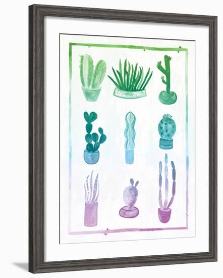 Ombre Cactus-Ashley Sta Teresa-Framed Art Print