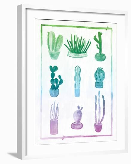 Ombre Cactus-Ashley Sta Teresa-Framed Art Print