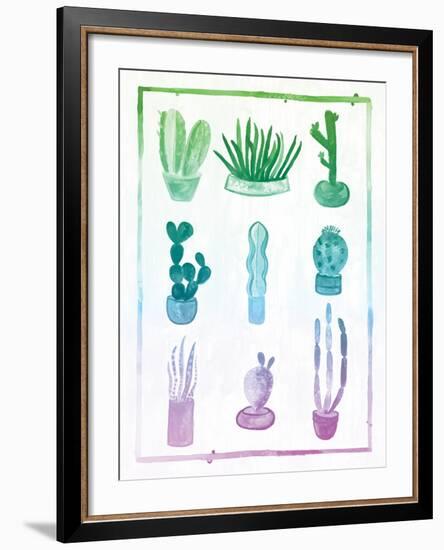 Ombre Cactus-Ashley Sta Teresa-Framed Art Print