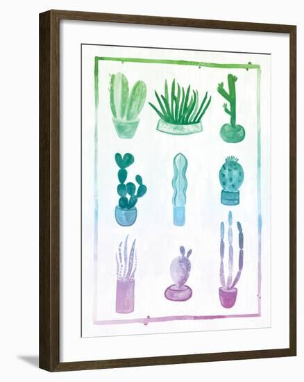 Ombre Cactus-Ashley Sta Teresa-Framed Art Print