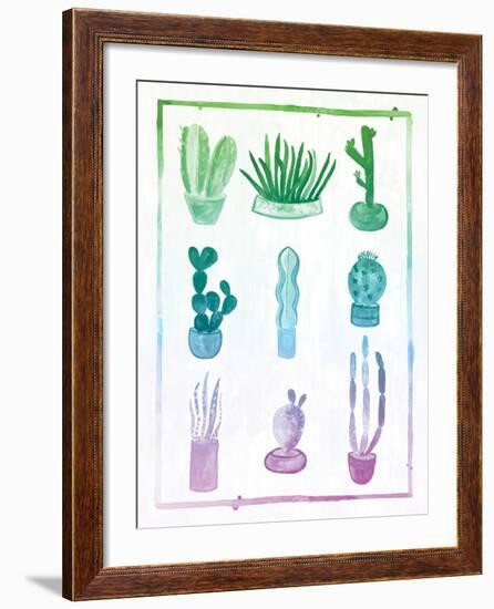 Ombre Cactus-Ashley Sta Teresa-Framed Art Print